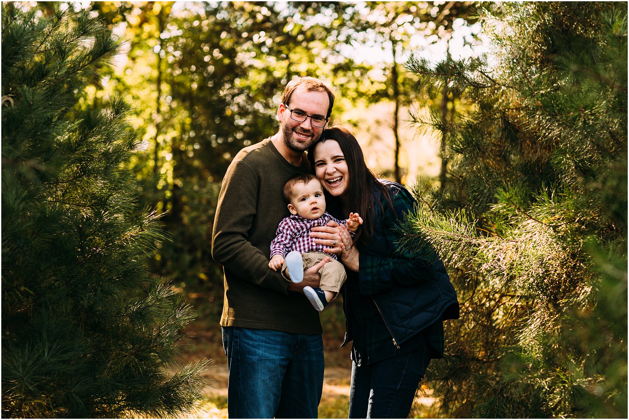 Memphis family in Christmas tree farm in memphis tennessee