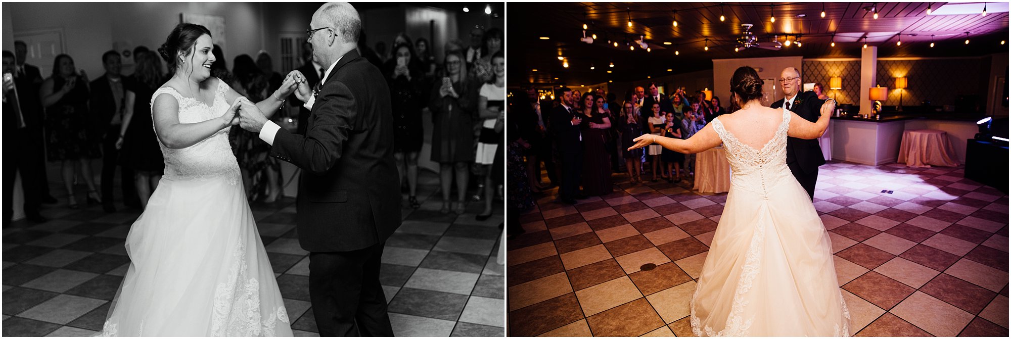 Father and daughter dancing together at Memphis wedding reception